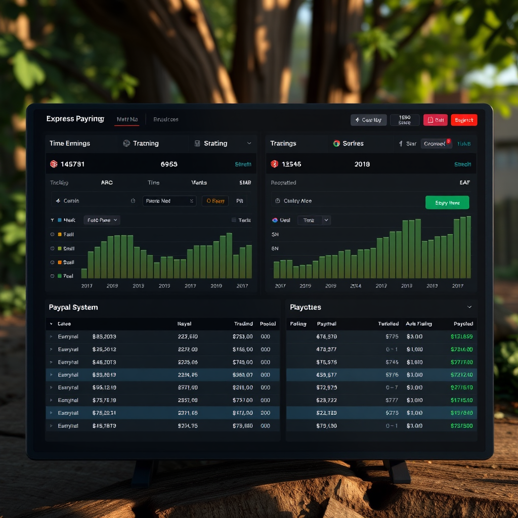 Express payment processing dashboard showing real-time earnings tracking and automated PayPal payout system for Team Fortress 2 skin trading