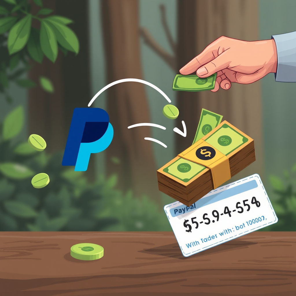 Fast PayPal payouts illustration showing money transfer from TF2 skin sales to trader's account within 24-48 hours